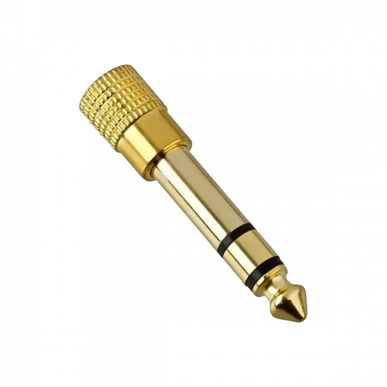 Klinkenadapter schraubbar, M5 Adapter von 1/8” (3,5 mm) auf 1/4” (6.35 mm)
