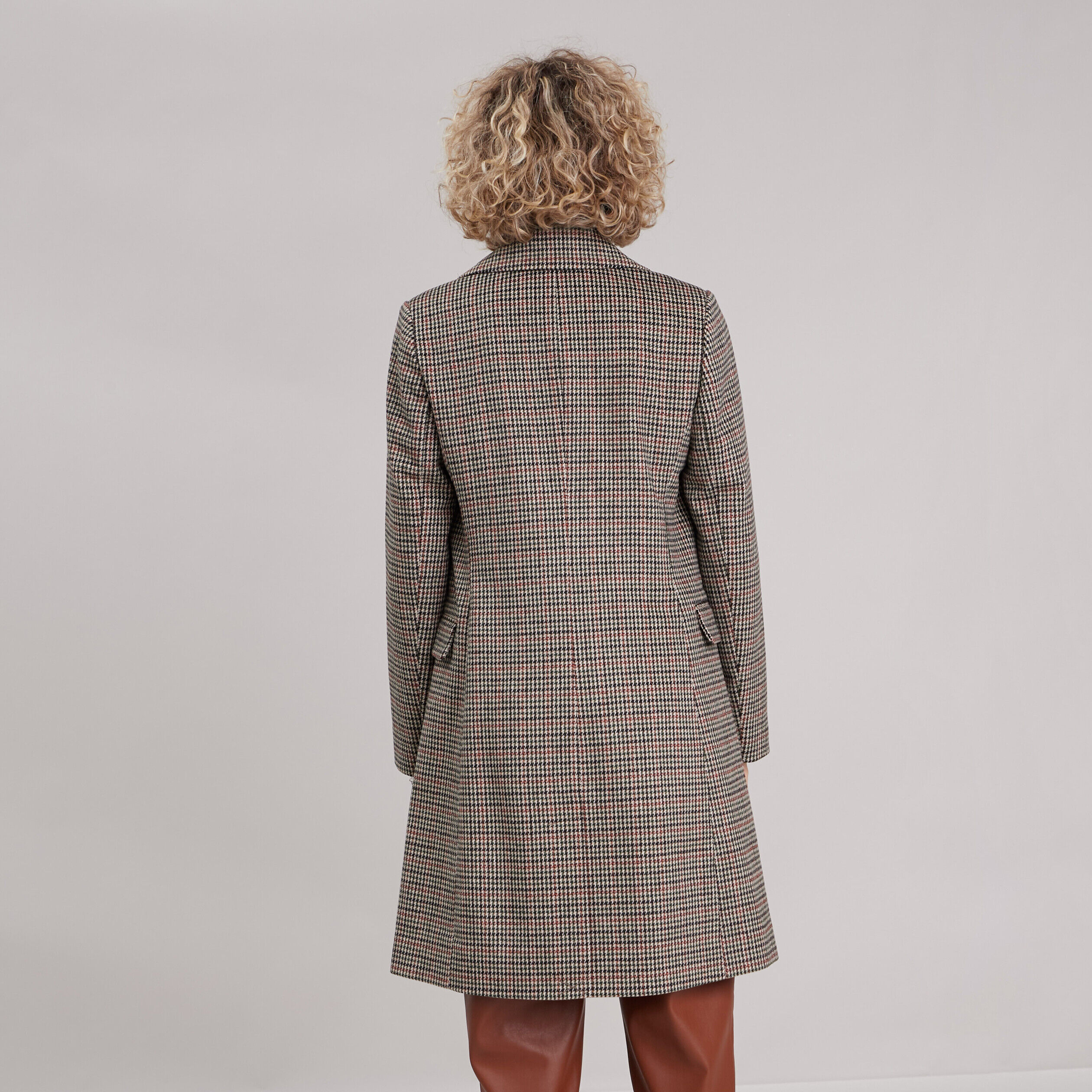 Manteau droit boutonné beige femme | Cache Cache