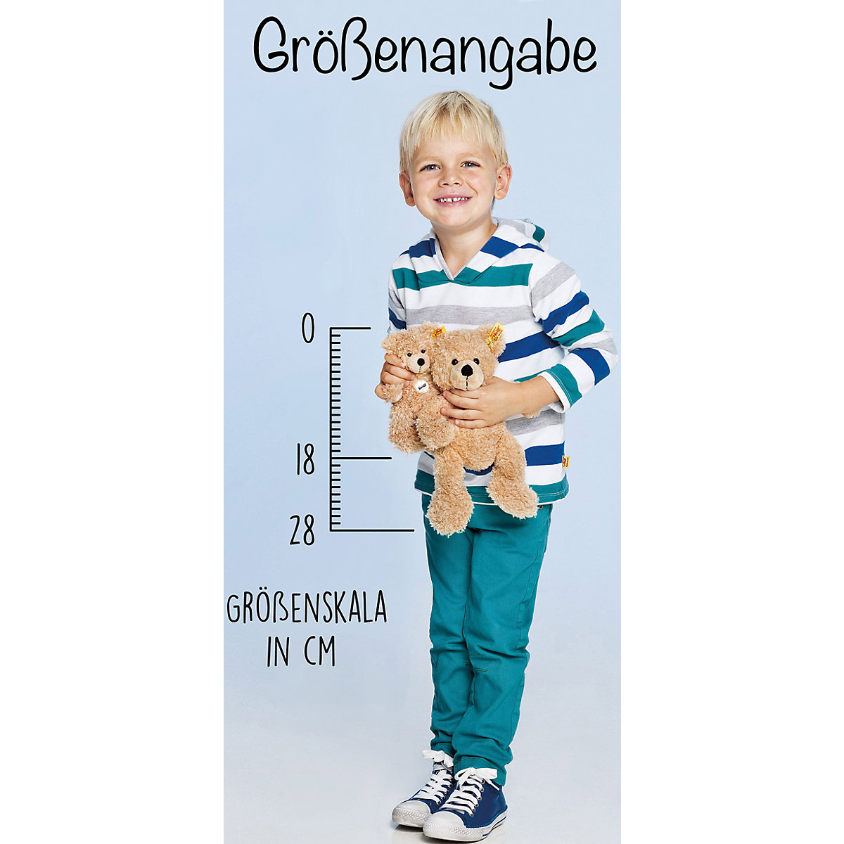 Steiff  Teddybär Lotte 28 cm weiss im Koffer