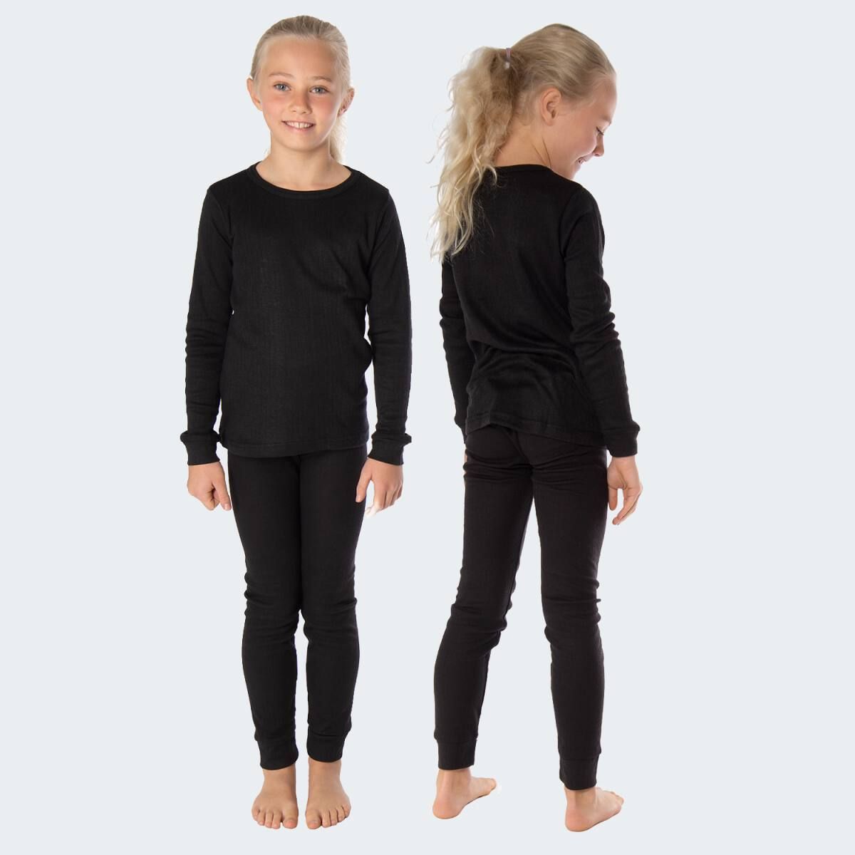 Black Snake Cuddle Black 2-Pack Kinder Thermounterwäsche Set