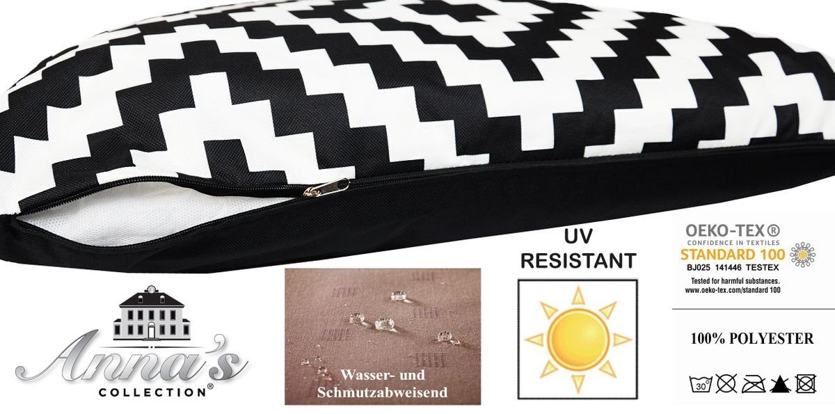 JACK Dekokissen JACK XXL Outdoor Lounge Kissen 60x60cm Motiv Dekokissen inkl. Füllung, mit Lotus-Effekt, Robust, Strapazierfähig, für Innen & Außen geeignet