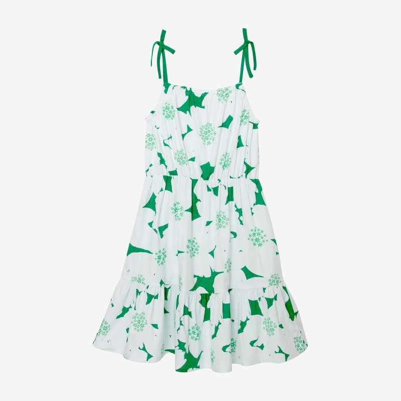 Robe fille maxi fleurs verte Catimini