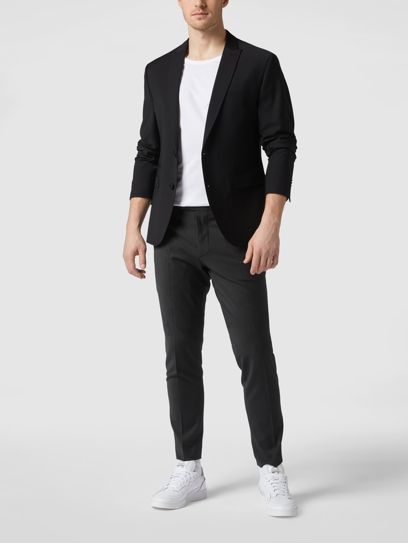 Slim Fit 2-Knopf-Sakko mit Stretch-Anteil Modell 'CiCastello' - 'CIPOWERSTRETCH' in schwarz