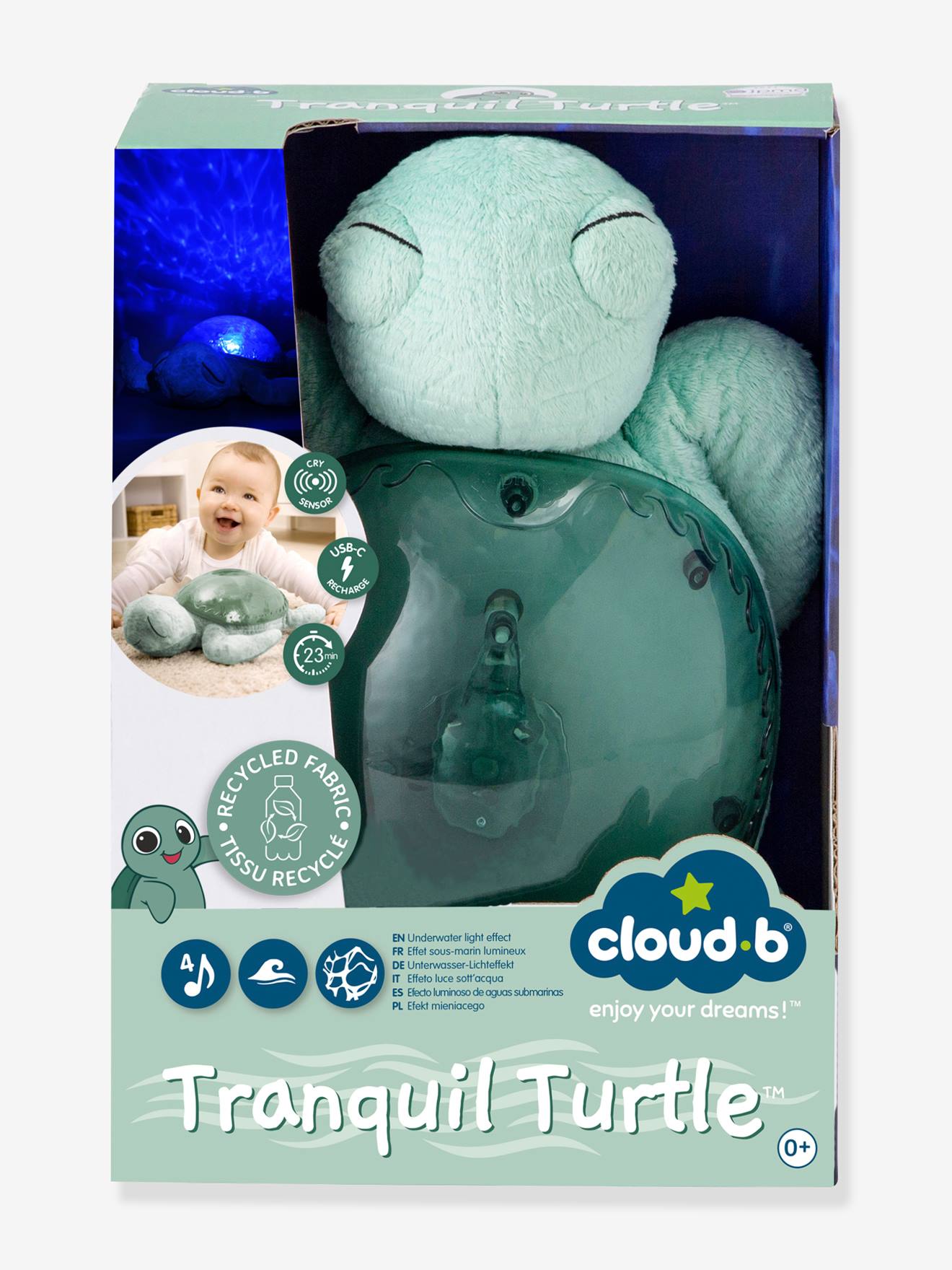 Cloud B Baby Einschlafhilfe SCHILDKRÖTE Tranquil Turtle Wiederaufladbar CLOUD B - blush