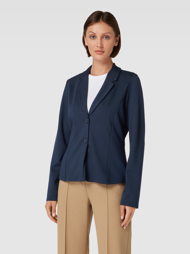 Blazer mit Reverskragen in marineblau