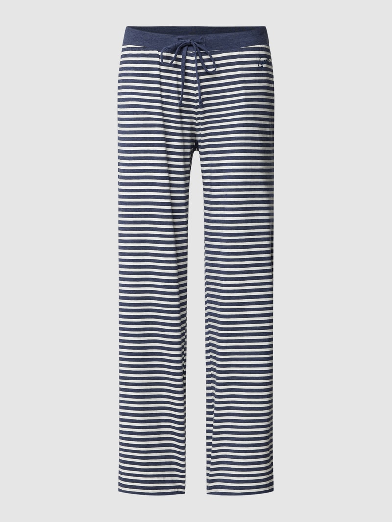 Pyjama-Hose mit Allover-Muster in dunkelblau