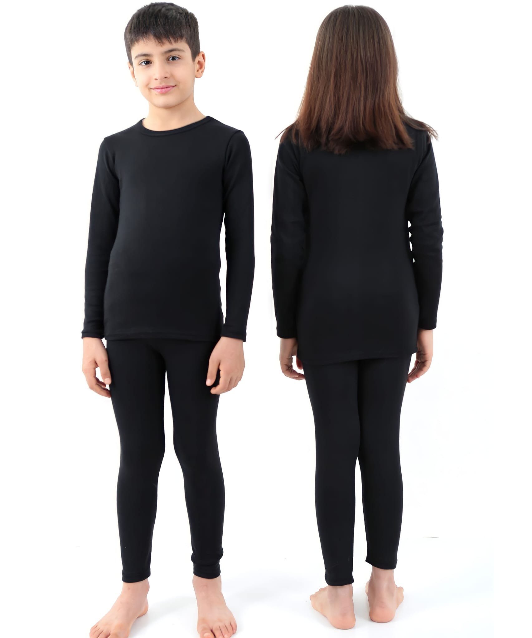 isil Thermounterhose Thermo Anzug Kinder Winter Unterwäsche Leggins und langarm Unterhemd (Zweiteiler - Leggings & Langarmshirt) mit innen Fleece gefüttert