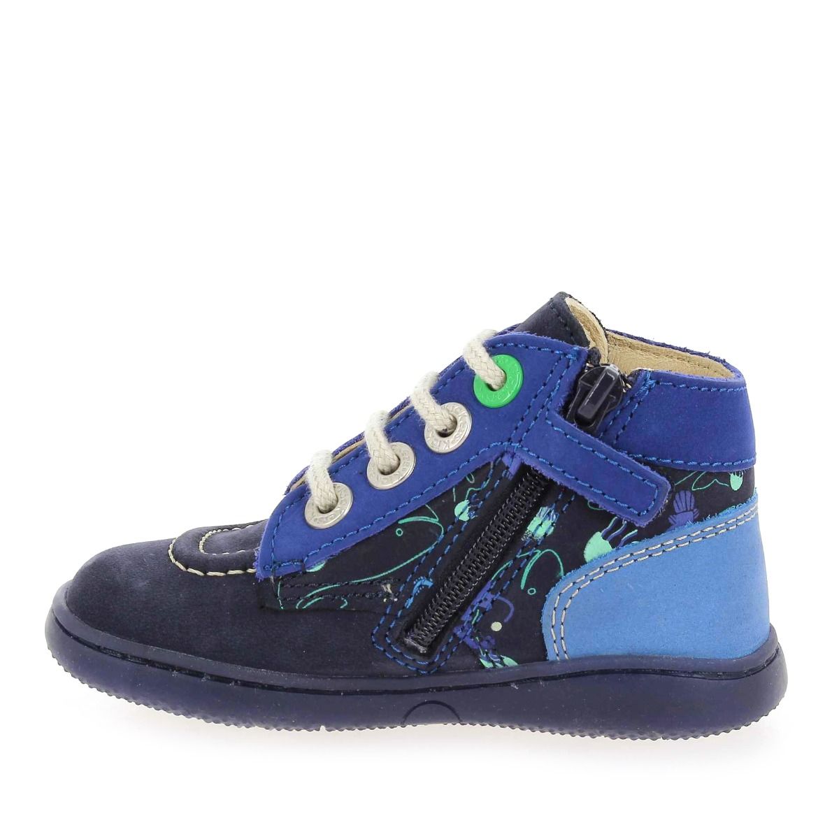 Kickers  KICKBONZIP AQUATIC - Marine Bleu Roi