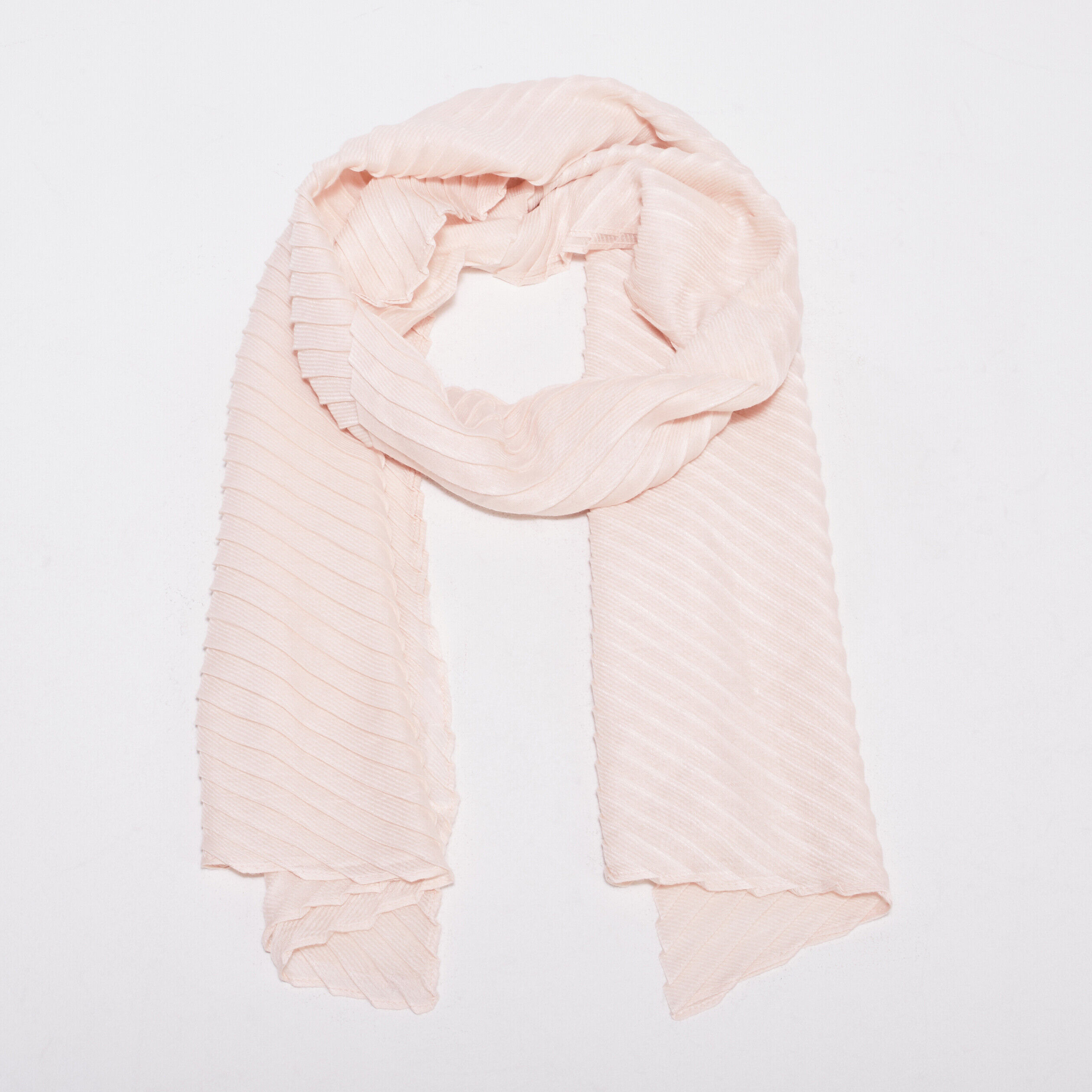 Foulard plissé rose clair femme | Cache Cache