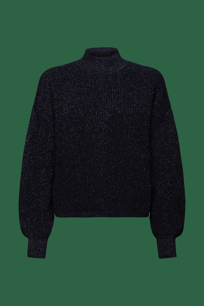 Rippstrickpullover mit Glitzereffekt