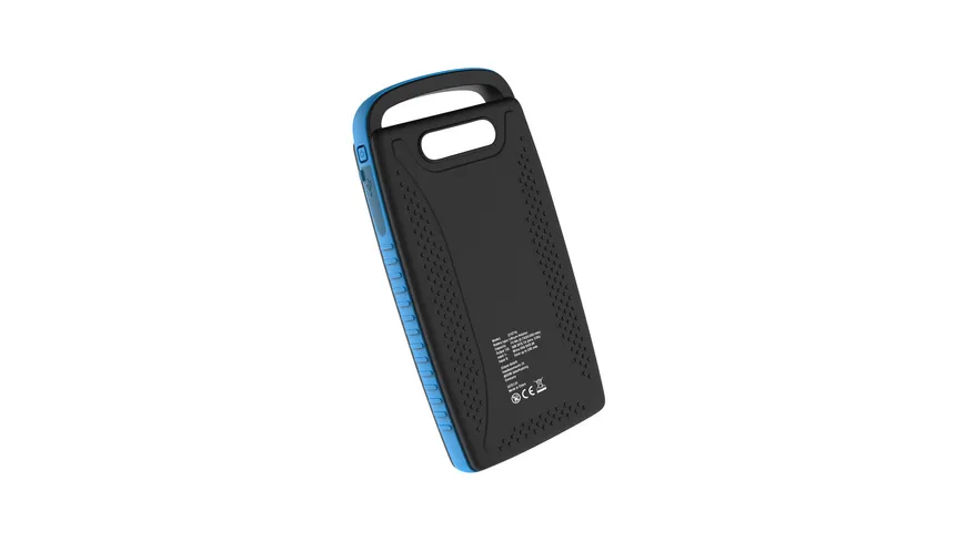 Zusatzakku XLayer Powerbank PLUS Solar Black/Blue 20.000 mAh
