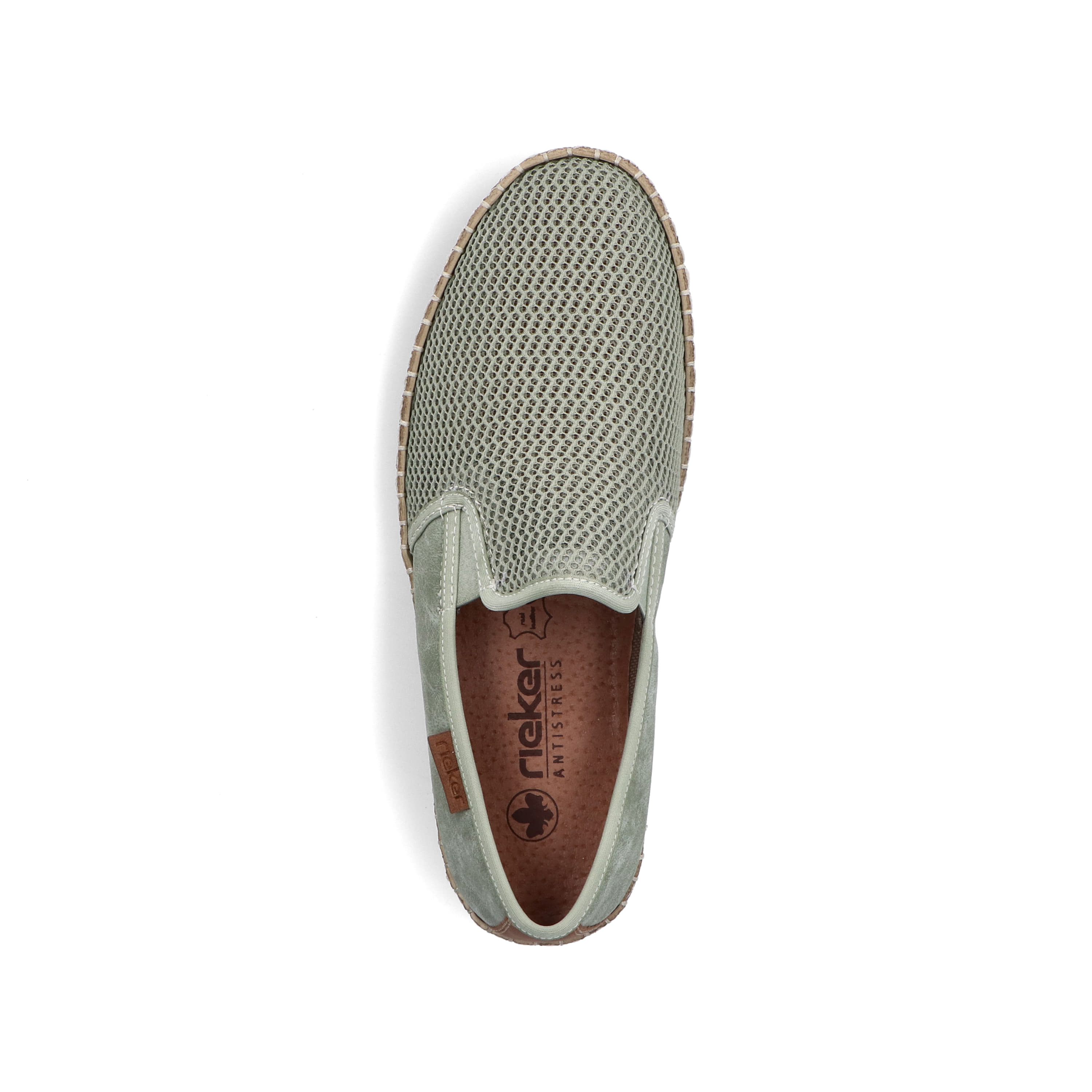 Rieker Herren Slipper grüngrau