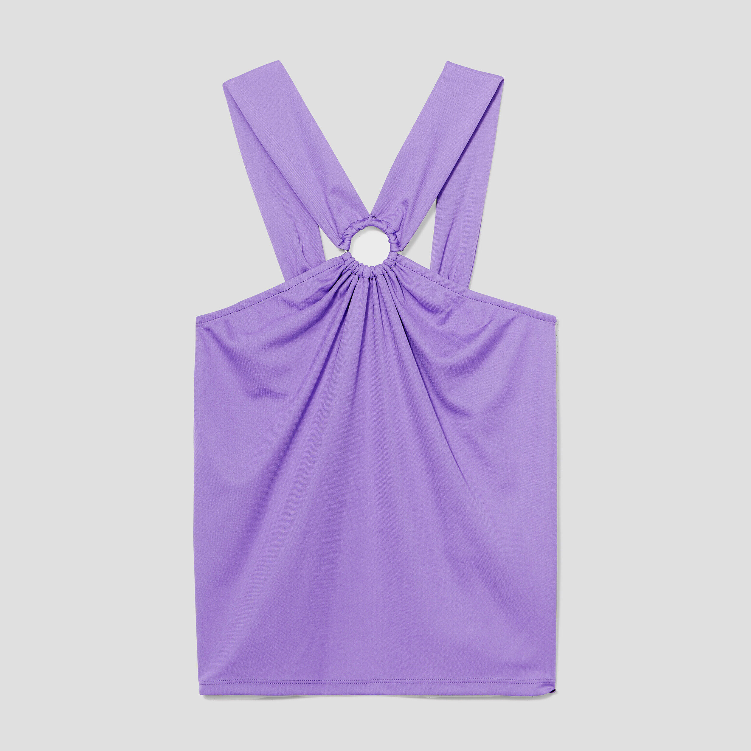 Débardeur col avec anneau violet foncé femme | Cache Cache