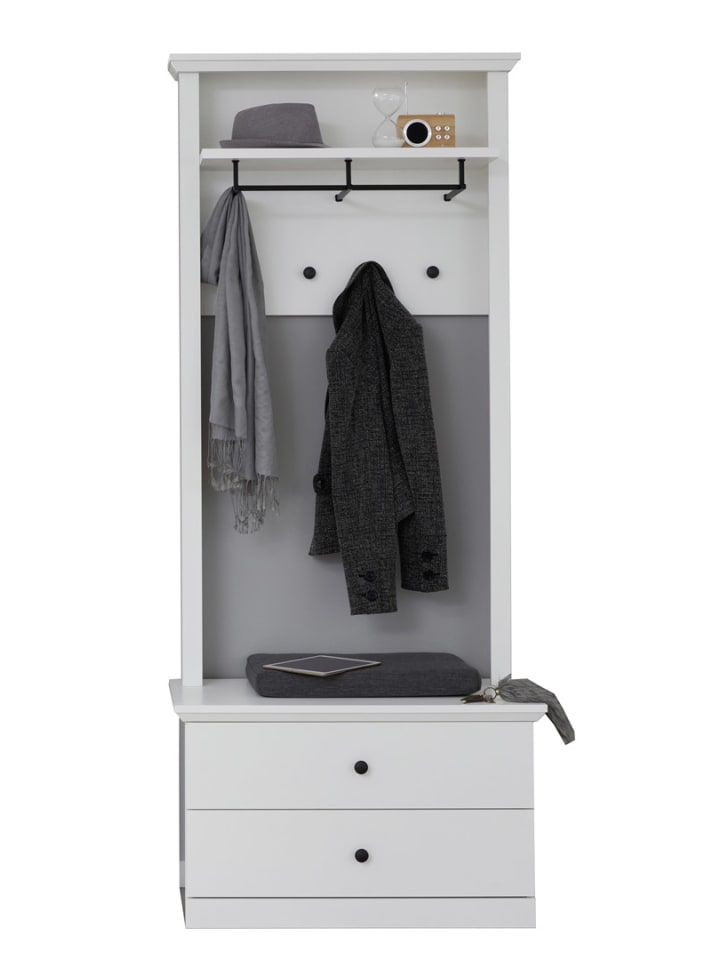 ebuy24 Garderobenschrank BrandsonBaxter Weiß 81 x 41 cm günstig kaufen onesize
