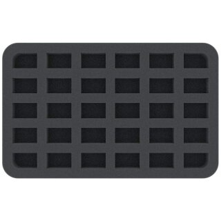 Feldherr 30mm Half-Size Schaumstoffeinlage mit 30 Fächern