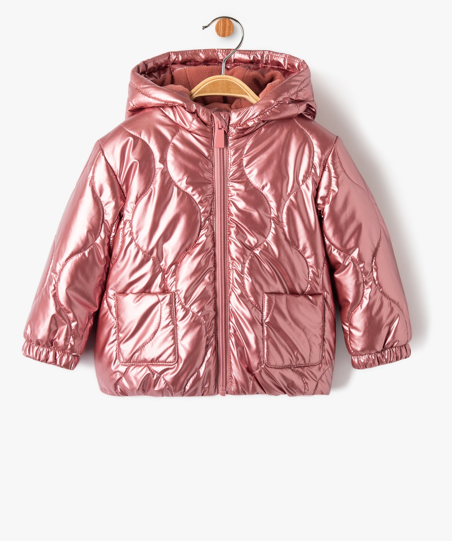 Blouson fille à capuche et doublure chaude - LuluCastagnette rose | GEMO