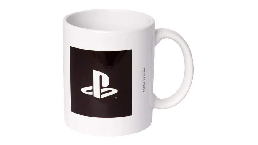 Tasse - PlayStation Logo schwarz-weiß