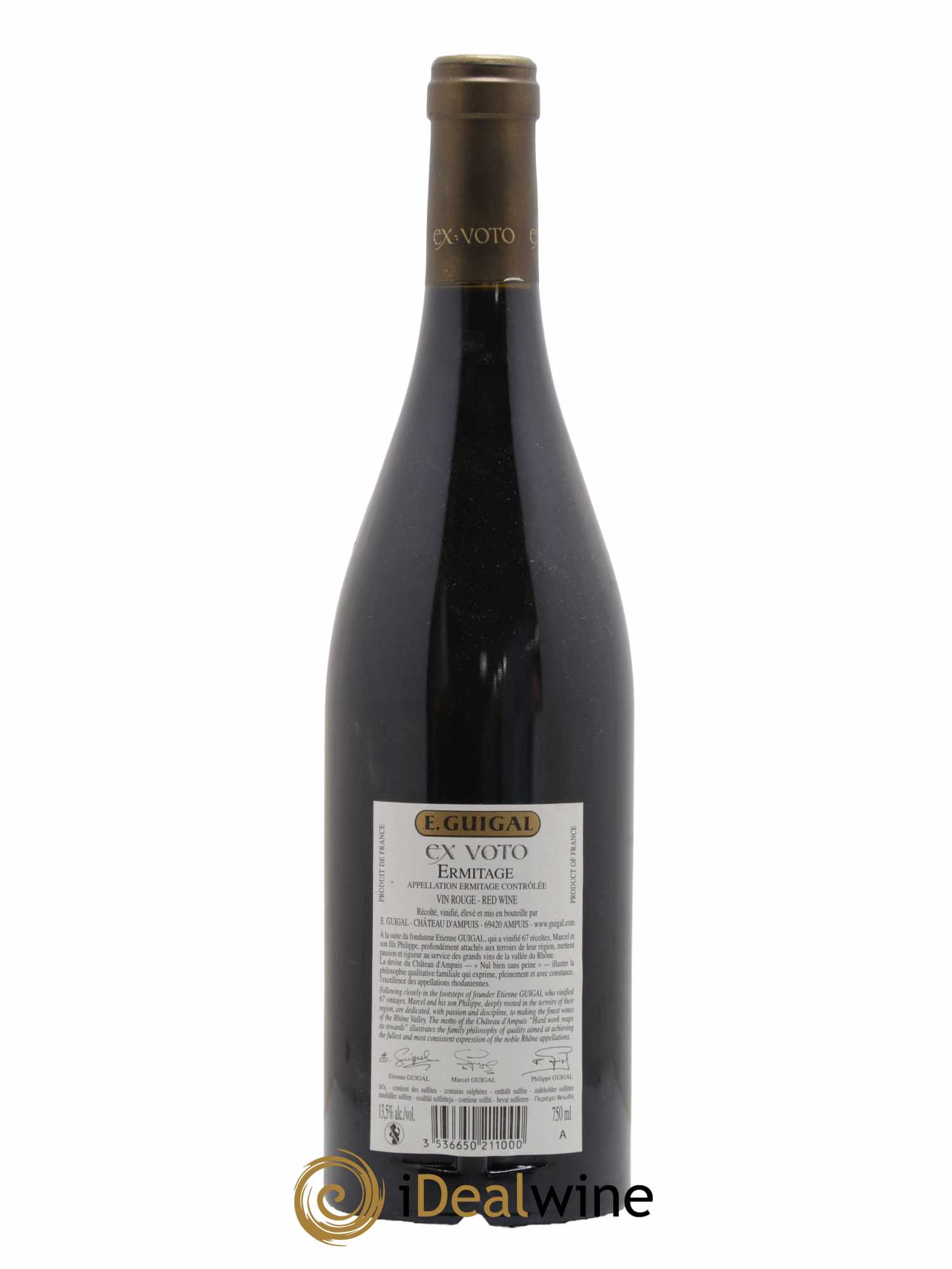 Ermitage Ex Voto Guigal  2010 - Lot de 1 Bouteille