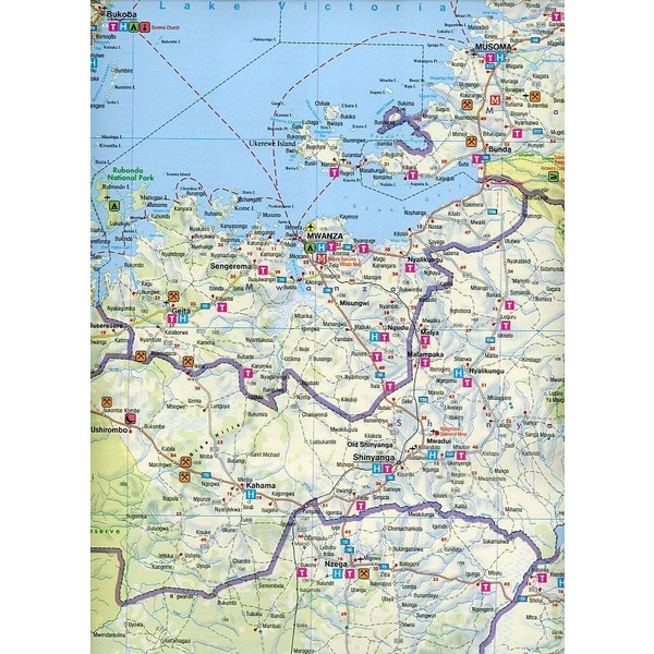 Tansania 1 : 1 300 000 - Straßenkarte