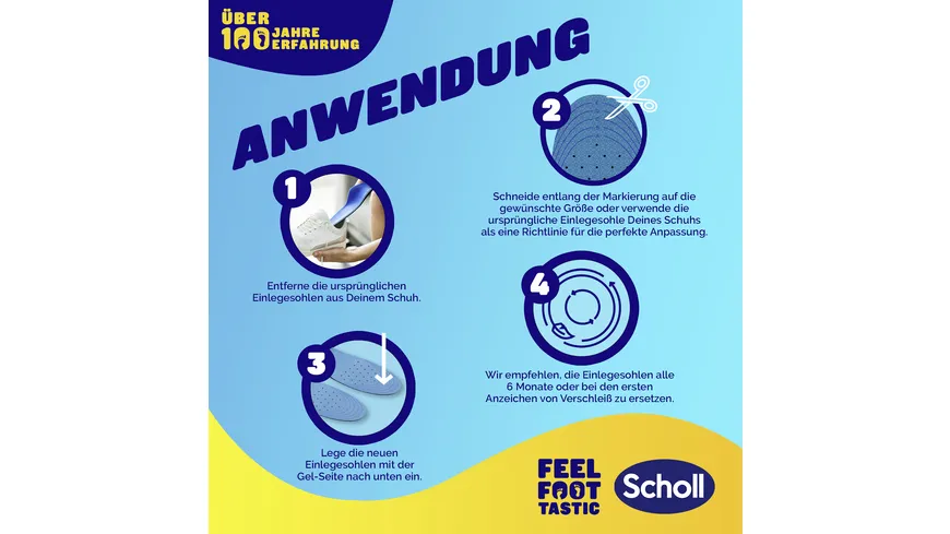 Scholl GelActiv Einlegesohlen WORK Größe S 35,5-40,5