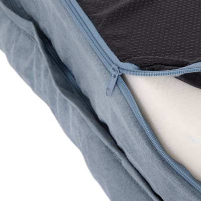 Hundebett Memory oval, grau-blau