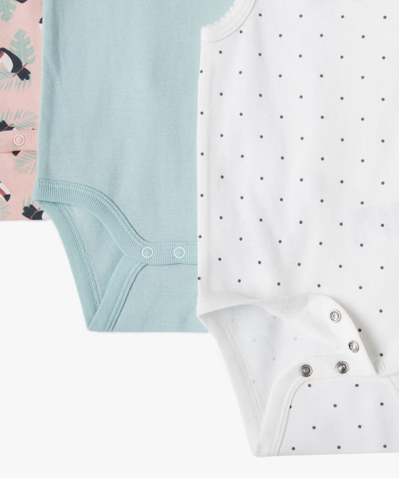Body bébé à bretelles imprimé (lot de 3) rose | GEMO