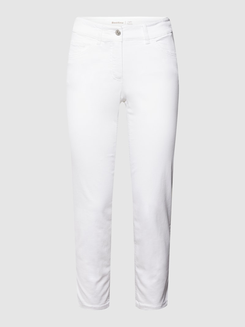 Jeans mit geradem Schnitt in weiß