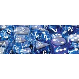 Nebula Dark Blue-White 7-Würfel Set