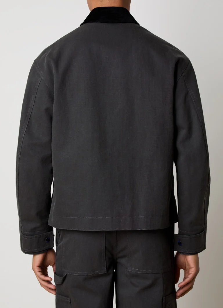 Burberry Denim jacket with logo embroidery and side pockets