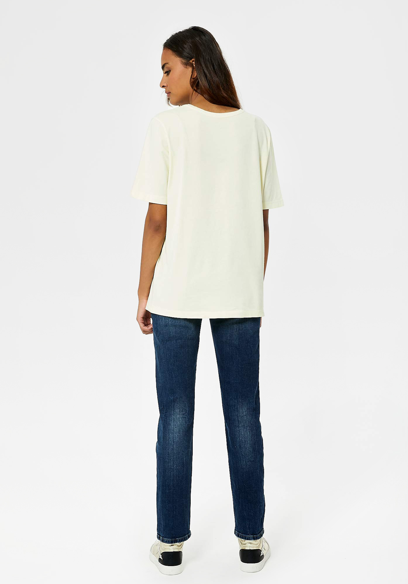 JOGO   T-shirt jaune loose en 100% coton
