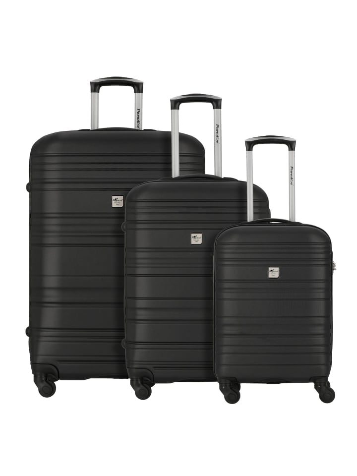 Check.In Paradise 4 Rollen Kofferset 3-teilig in schwarz günstig kaufen onesize