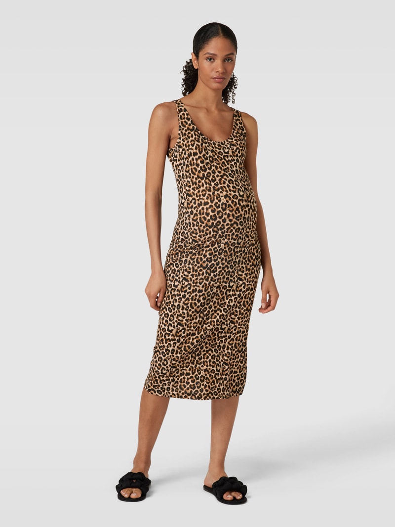 Umstands-Kleid mit Animal-Print Modell 'MIA' in schwarz