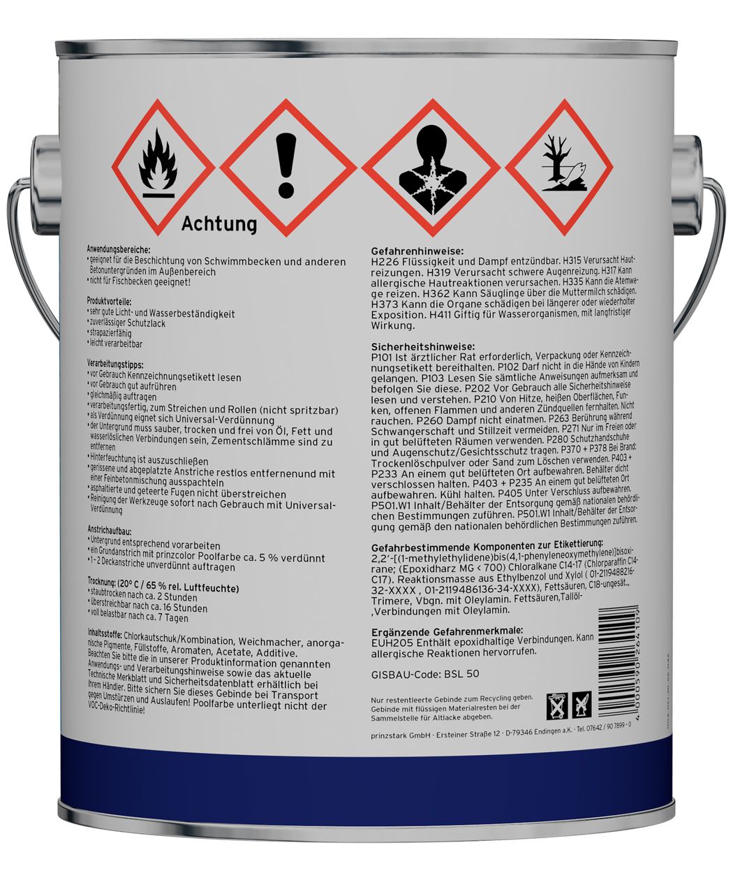 Plid Premium Poolfarbe Schwimmbeckenfarbe Unterwasserfarbe Poolblau Blau