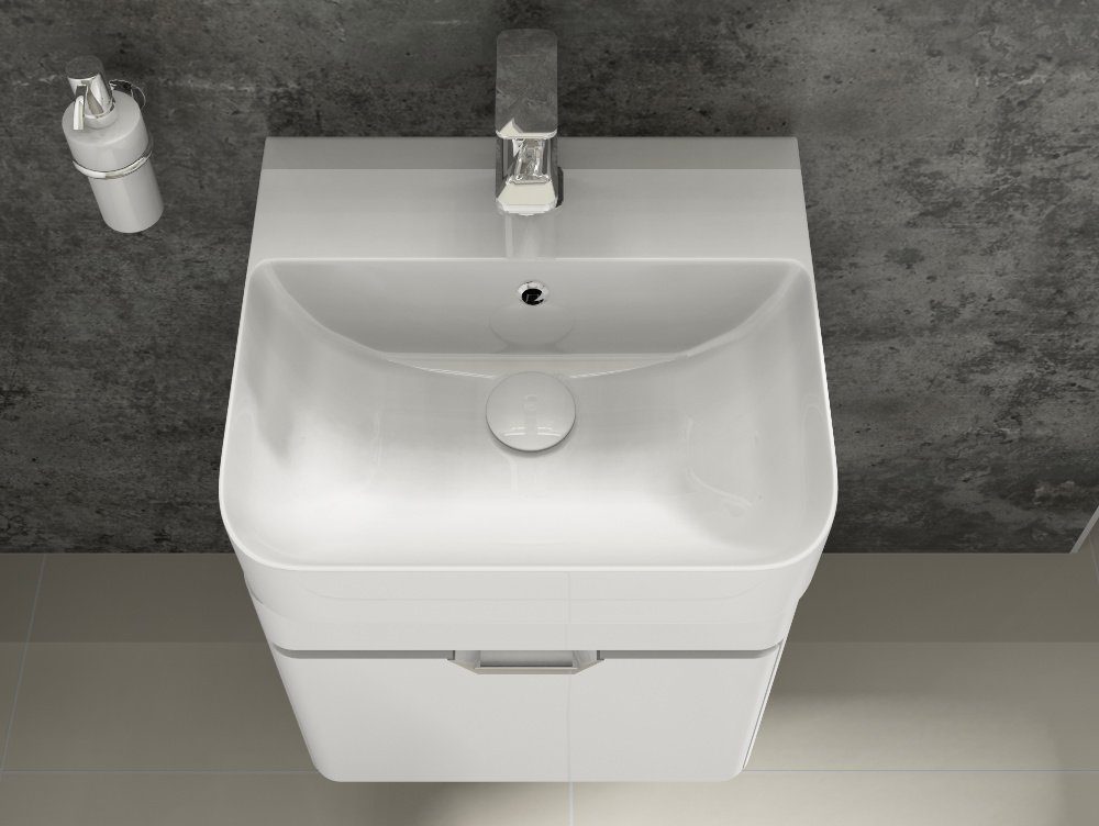 Aqua Bagno Badmöbel-Set Aqua Bagno Bad-Set Piccolo Gäste-WC-Set Gästebad, (2-St)