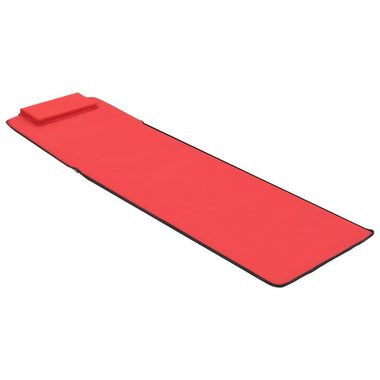 vidaXL Campingliege Klappbare Strandmatte 2 Stk Stahl und Stoff Rot