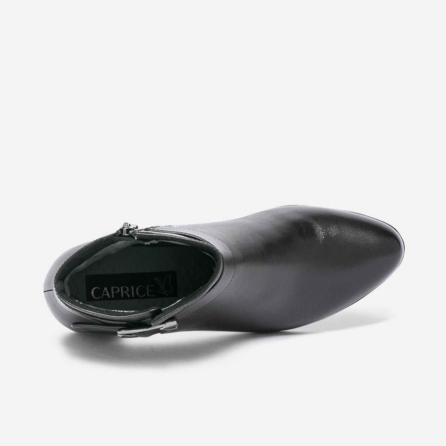 Boots CAPRICE noir en cuir avec bride
