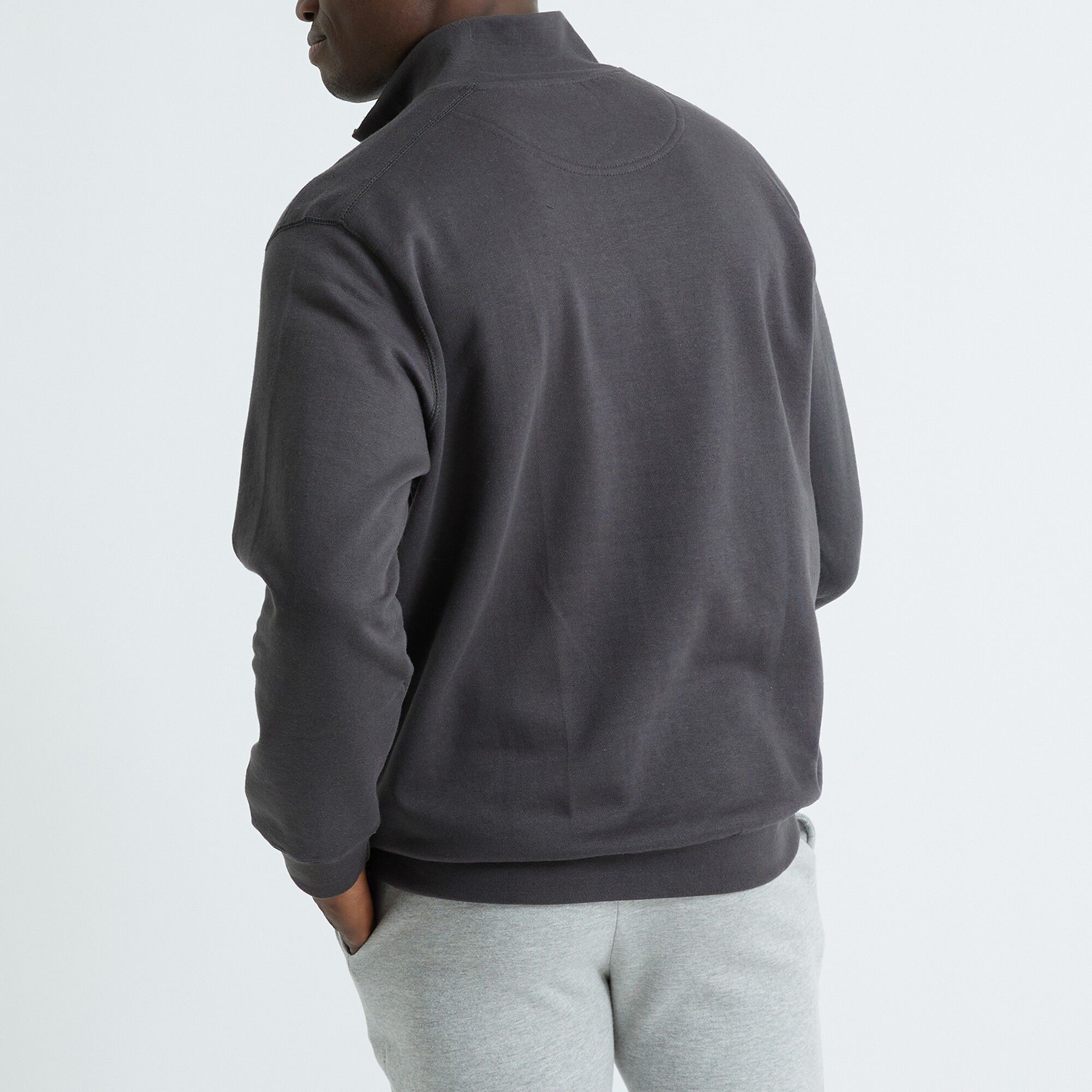 Sweat molleton col camionneur zippé