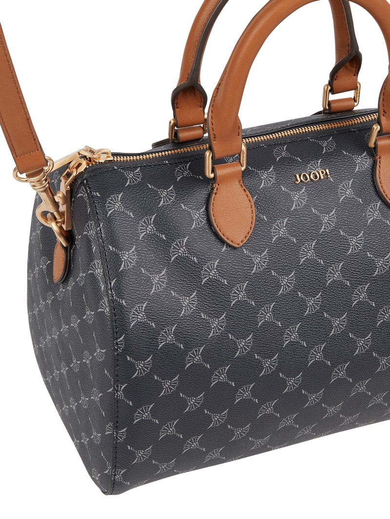 Bowling Bag mit Logo-Muster Modell 'Aurora' in dunkelblau