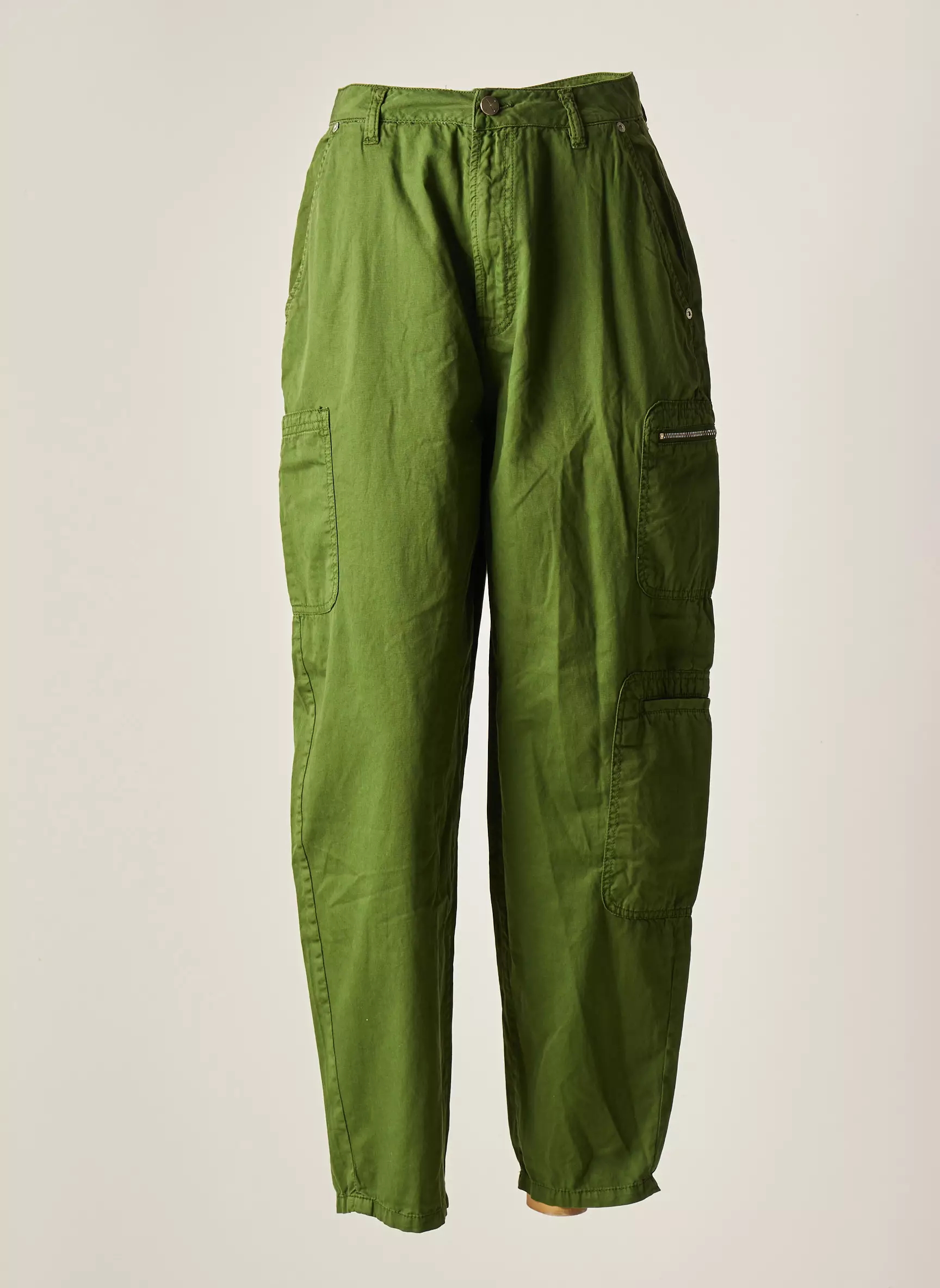 Pepe Jeans Pantalons Larges Femme couleur vert