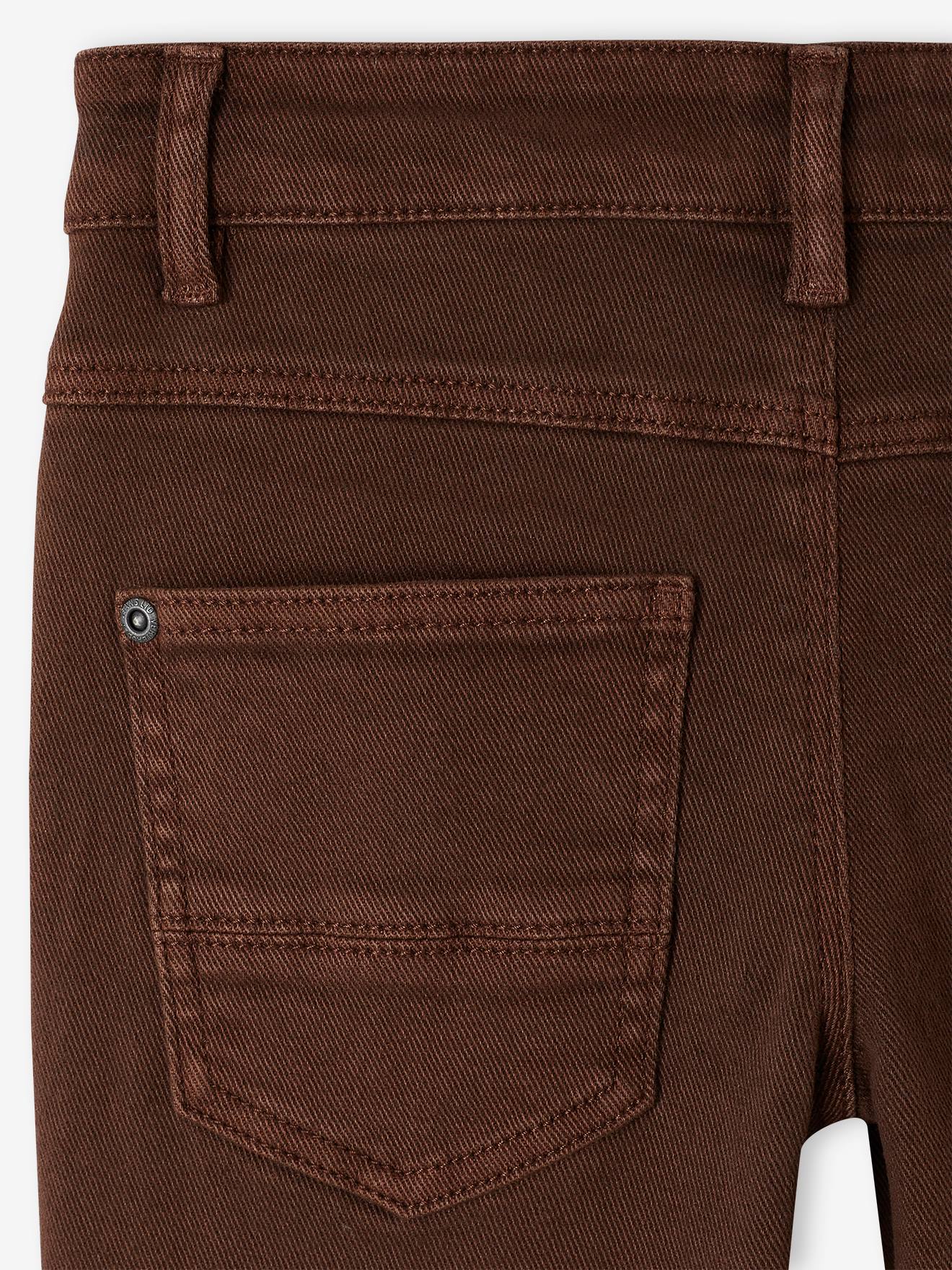 Vertbaudet Jungen Slim-Fit-Hose, Hüftweite REGULAR - schokolade