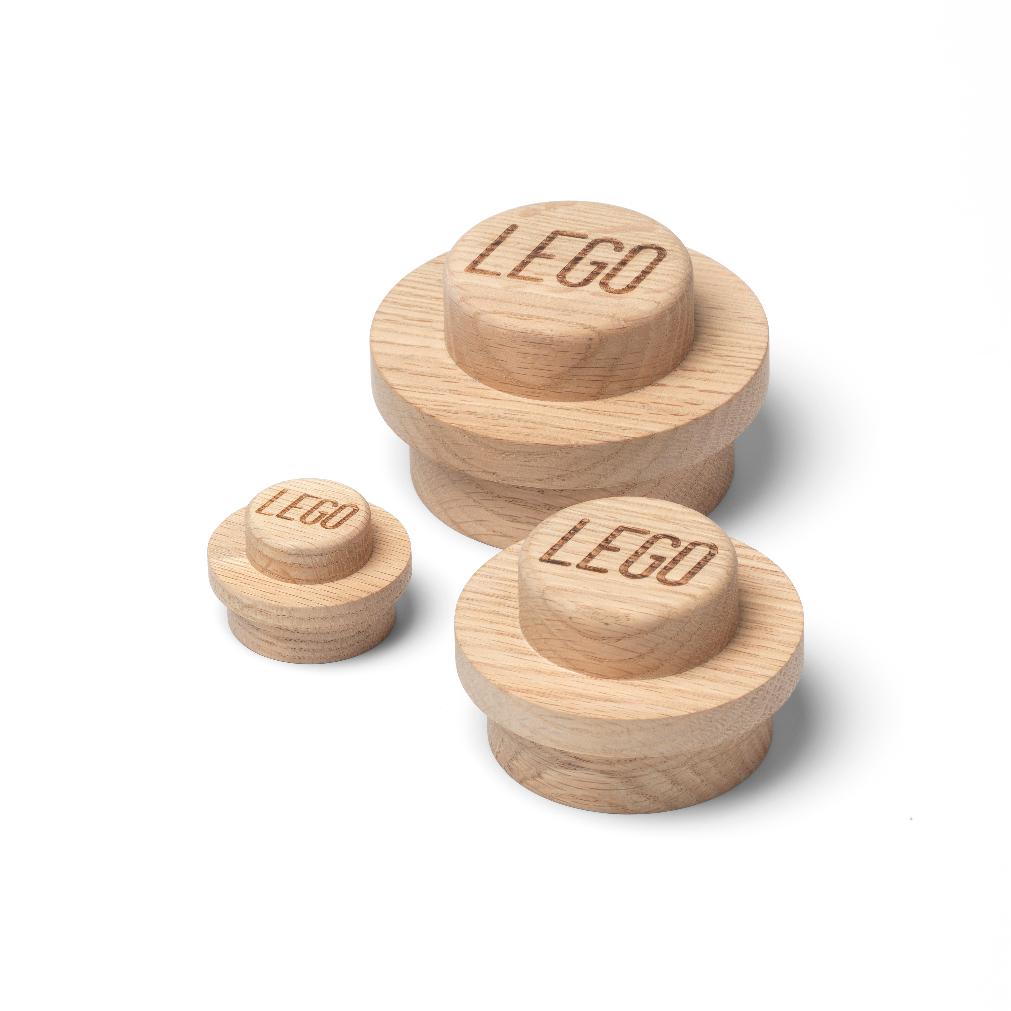 Holzaufhänger-Set aus hellem Eichenholz 5007114