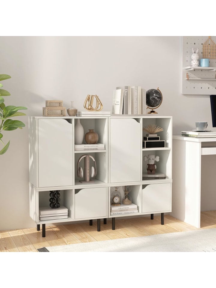 COSTWAY Bücherregal stapelbar in Weiß günstig kaufen onesize