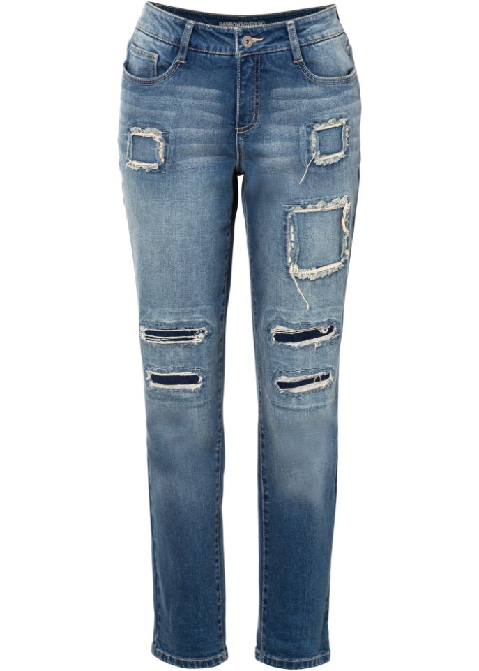 Boyfriend-Jeans mit Destroy-Details