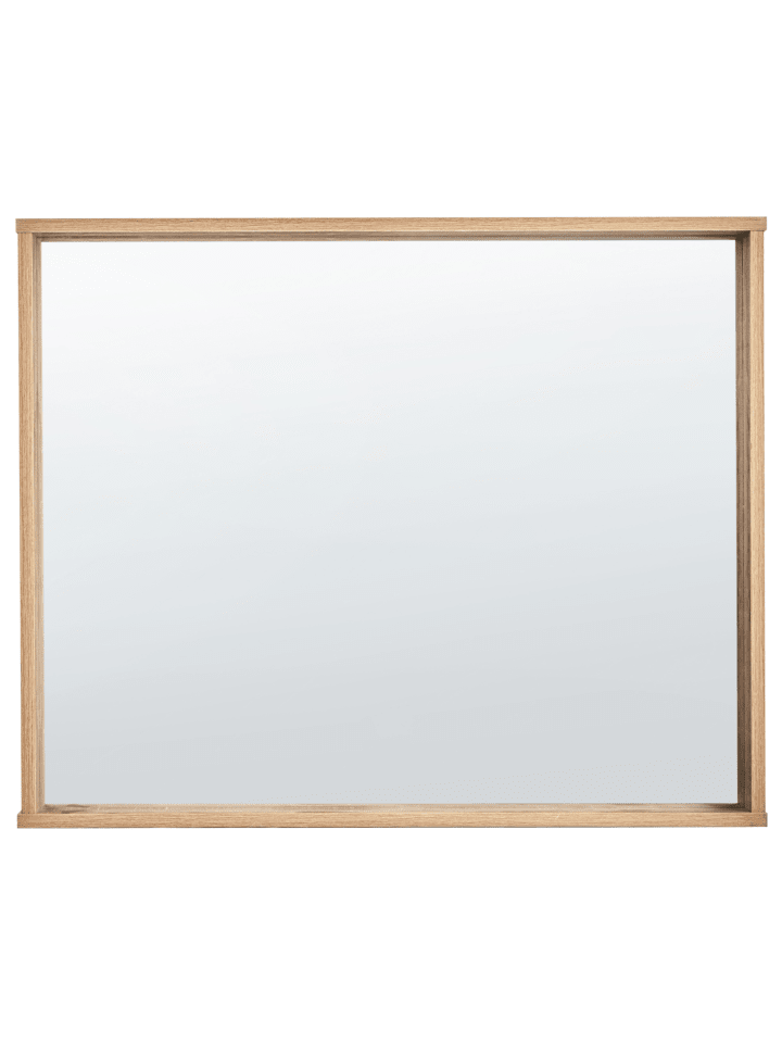Beliani Dekospiegel ROSELL in Heller Holzfarbton - (W) 80 x (H) 65 x (L) 8 cm günstig kaufen onesize
