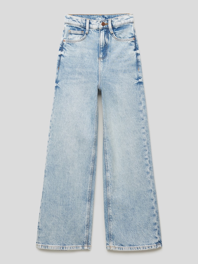 Jeans mit Knopfverschluss in blau