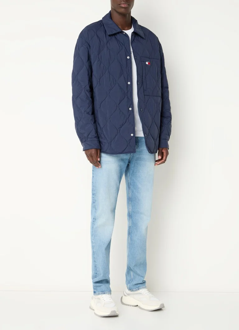 Prešita jakna Tommy Hilfiger s puhovim polnilom in vezenim logotipom