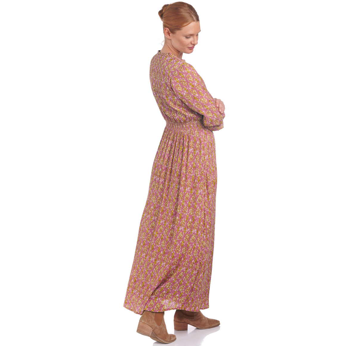 Damen Maxikleid mit grafischem Allover-Print