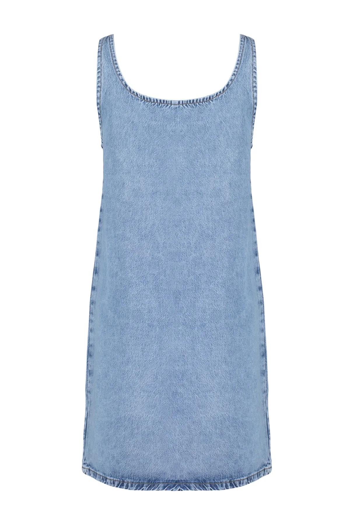 Trendyol Collection  Blaues Oversize-Mini-Jeanskleid TWOSS24EL00015