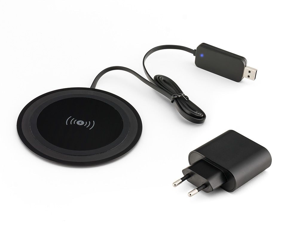 PSQ10C-B Qi Wireless Ladegerät - mit schwarzem Adapter