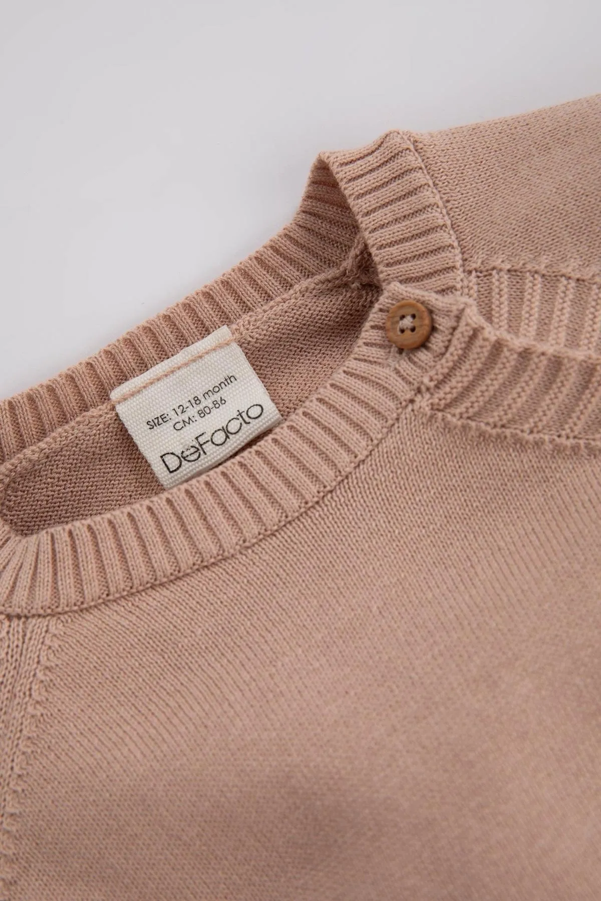 DeFacto  2er-Set aus gemustertem Baumwollstrickpullover mit Fuchsmuster für Babys und Mädchen